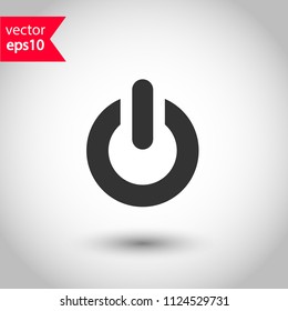 Power vector icon. Switch on off icon. Shutdown vector icon. EPS 10 vector sign. Studio background.