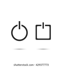 Power vector icon. Power vector symbol. Power icon on a white background. Vector illustration