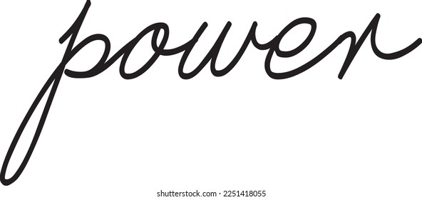 power vector image, hand written