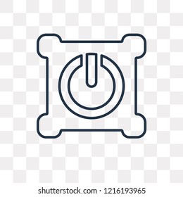 Power vector outline icon isolated on transparent background, high quality linear Power transparency concept can be used web and mobile