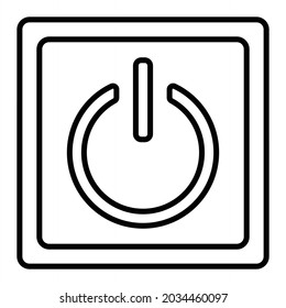 Power Vector Outline Icon Isolated On White Background
