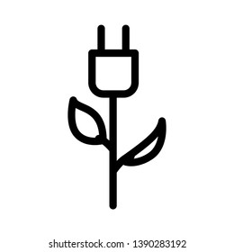 power vector thin line icon