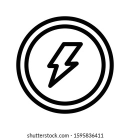 power vector thin line icon 