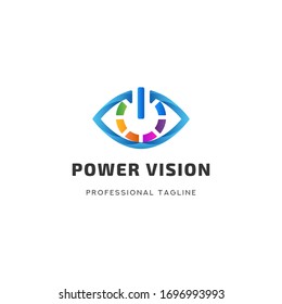 Power Vision Logo Icon Template Design Element