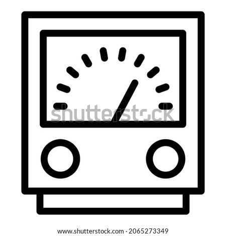 Power voltage regulator icon. Outline power voltage regulator vector icon for web design isolated on white background