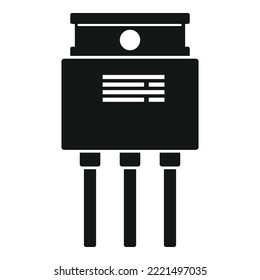 Power voltage regulator icon simple vector. Electric stabilizer. Diode box