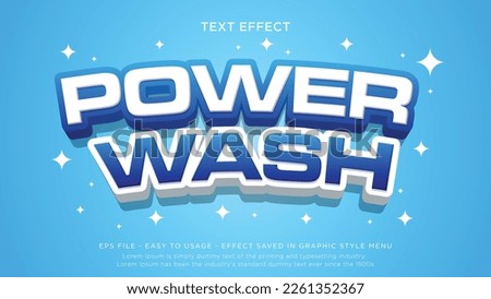 Power wash 3d bold editable text effect