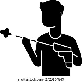 Línea de lavado de energía Vector Icon Design