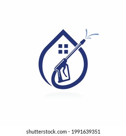 Power wash logo with home concept