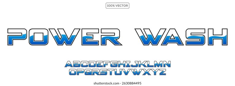 Power wash logo with letter A - Z concept, vector logo template