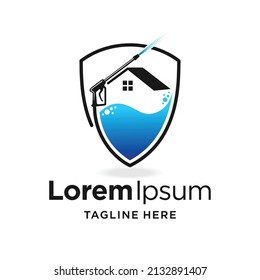 power wash logo with secure concept