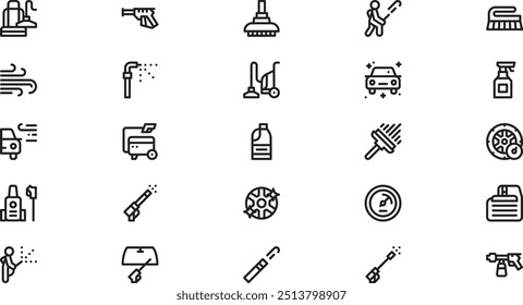 Power washing icons High-Quality Vector Icons Collection with Editable Stroke. Ideal for Professional and Creative Projects.