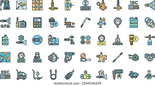 Power washing icons High-Quality Vector Icons Collection with Editable Stroke. Ideal for Professional and Creative Projects.