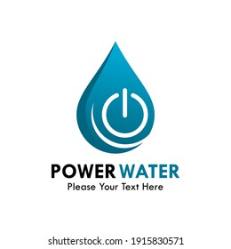 Power water logo template illustration