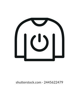 Power wear isolated icon with editable stroke