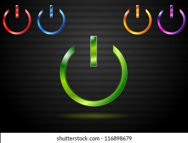Power website elements. Eps 10 vector design
