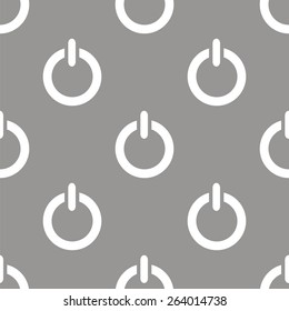 Power white and black seamless pattern for web design. Vector symbol