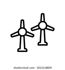 Power Wind Icon, Line-Vektorgrafik