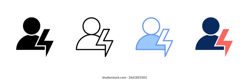 Power Within icon set multiple style collection