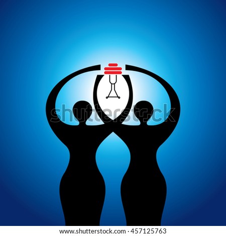 Power of women, creative concept