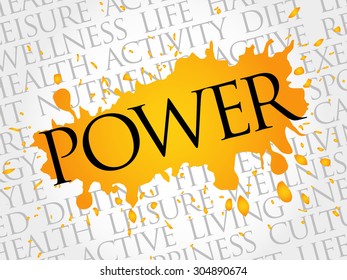 POWER word cloud, business concept