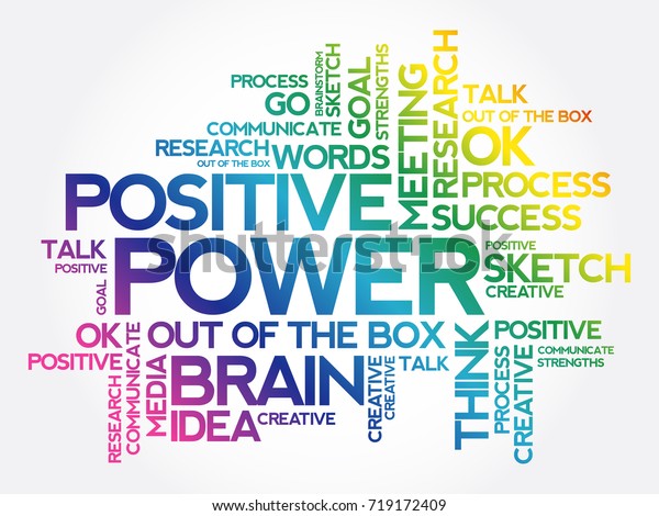 Power Word Cloud Collage Creative Business Stock Vector (royalty Free 