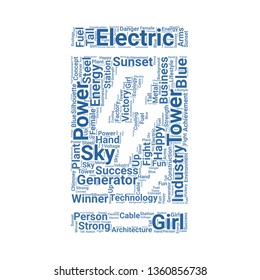 power word cloud. tag cloud about power.