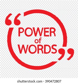 POWER of WORDS lettering Illustration design