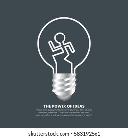 Power your idea flat style modern