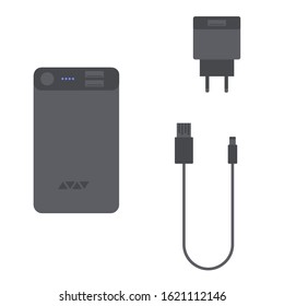 Powerbank and charging elements, usb cable