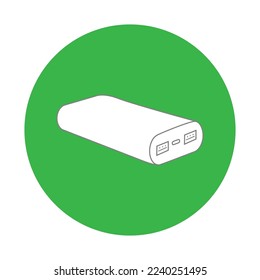 powerbank icon vector template design