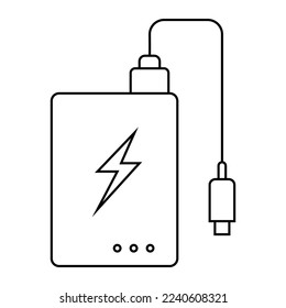 powerbank icon vector template design