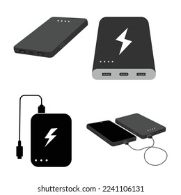 powerbank icon vector template design