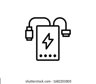 Powerbank line icon. Vector symbol in trendy flat style on white background. Web sing for design.