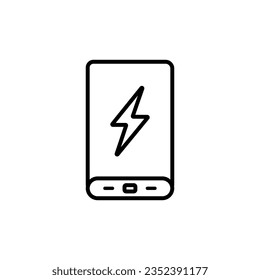 Powerbank line icon. Vector symbol in trendy flat style on white background. Web sing for design.