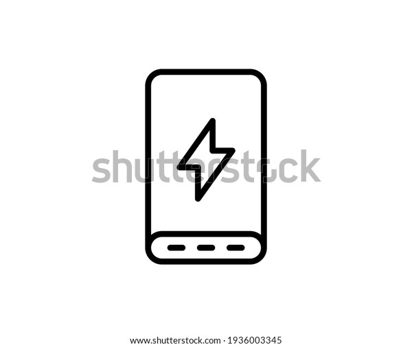 Powerbank Line Icon Vector Symbol Trendy Stock Vector (Royalty Free ...