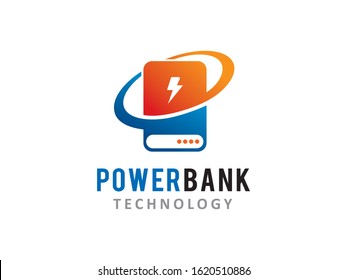 Powerbank logo symbol or icon template