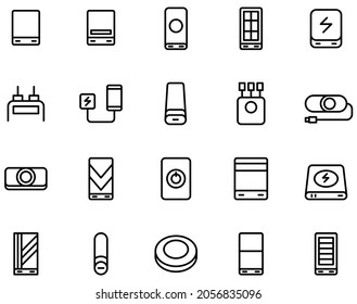 Powerbank vector on white background.