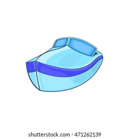 Powerboat icon in cartoon style on a white background