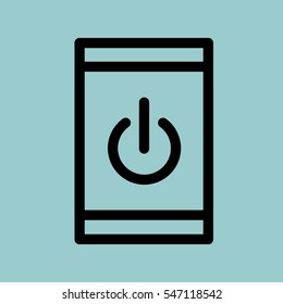 power-button icon. isolated sign symbol