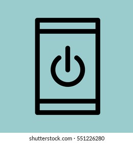 power-button icon. isolated sign symbol