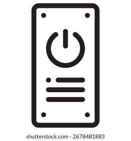 Powerbutton Modern Vector Icon – Minimal Illustration Symbol Template for Web Mobile App UI Design