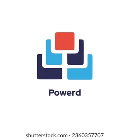 Powerd - Features an abstract vector logo design template, symbolizing technology, networks, and social icon concepts.