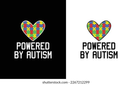Powered By Autism T shirt design, typography