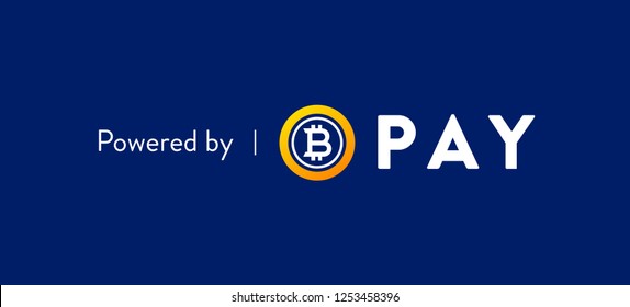 Powered by Bitcoin Gold cryptocurrency vector illustration isolated