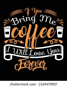 Powered by iced coffee typography t-shirt design