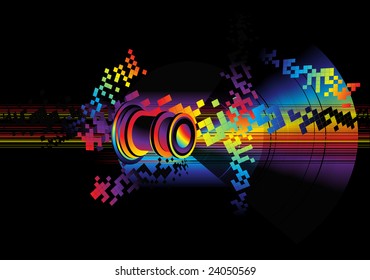 Powerful abstract visual - vector.