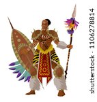 powerful african warrior