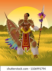 powerful african warrior
