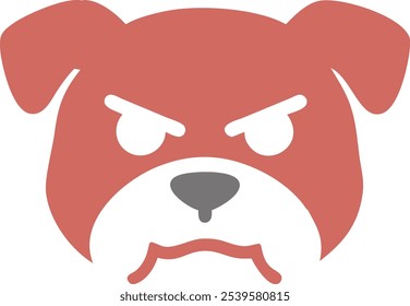 Powerful angry bulldog silhouette vector icon, ideal for sports teams, branding, and T-shirt design. A bold mascot logo that conveys strength and fierce identity. Perfect for digital and print use.